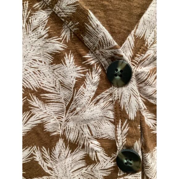 J.Jill Womens Sleeveless Dress Plus Size 3X Brown Tropical Boho Beachy Cotton - Picture 2 of 9